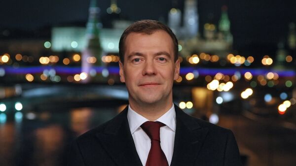 Новогоднее обращение президента РФ Д.Медведева к россиянам. Архив