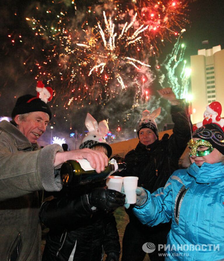 Во Владивостоке встретили Новый год