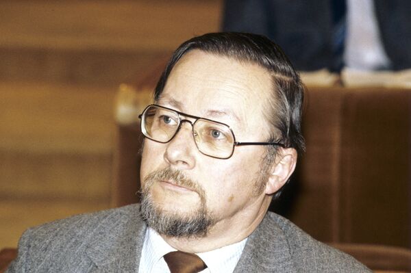 Витаутас Ландсбергис - председатель Верховного Совета Литвы. Архив