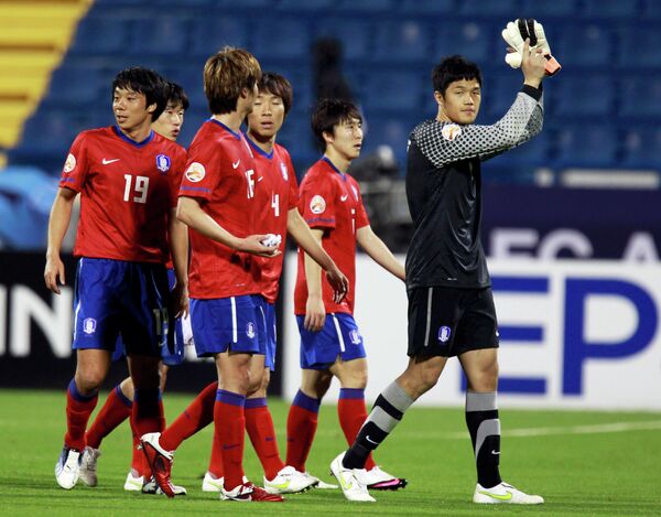 Футболисты сборной Южной Кореи