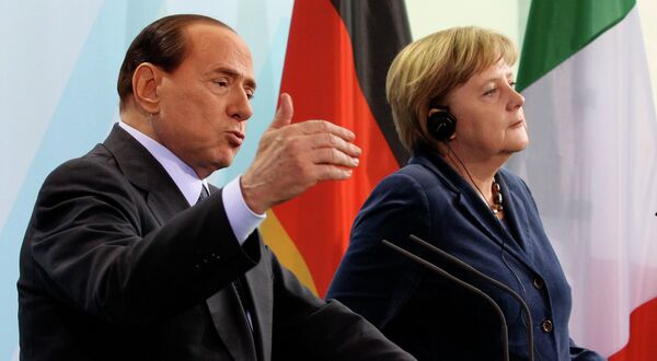Переговоры канцлера Германии Ангелы Меркель и премьер-министра Италии Сильвио Берлускони в Берлине