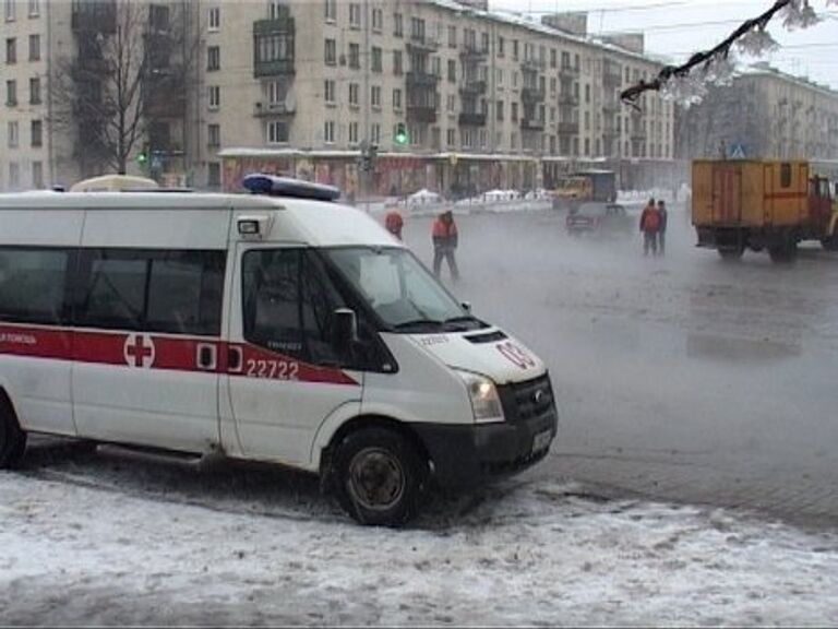 Прорыв трубы в Санкт-Петербурге