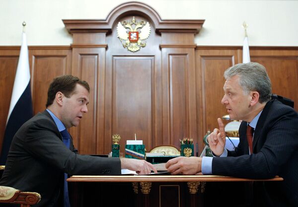 Встреча Дмитрия Медведева с Виктором Христенко в Кремле
