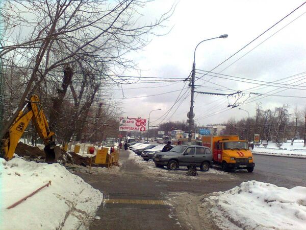 Повреждение кабеля в Москве 