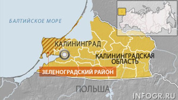 Зеленоградский район Калининградской области. Карта