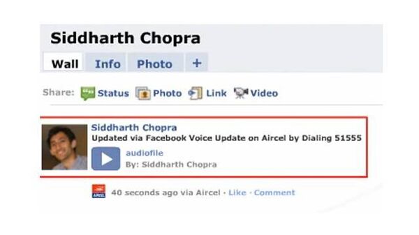 Индийский оператор ввел услугу публикации голосовых заметок в Facebook