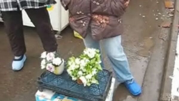 Скришот видеоролика участника Ты-репортер с записью о продаже редких цветов на улице Краснодара 