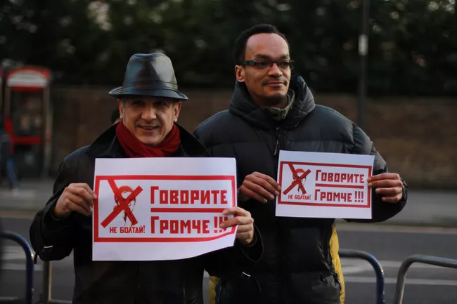  Митинг в поддержку демократии в России в Лондоне