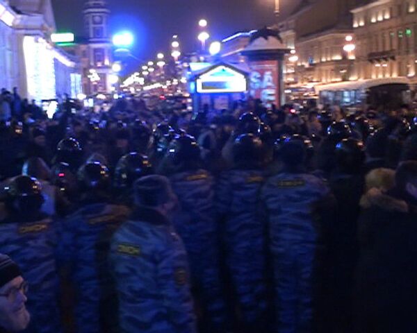 В Петербурге во время несанкционированной акции задержаны 60 человек