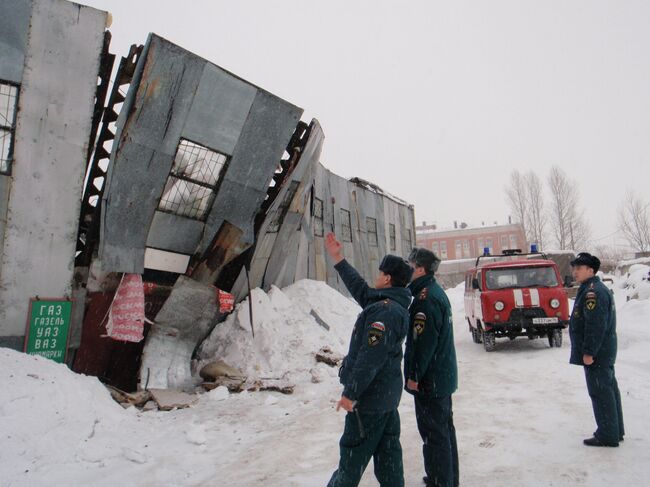 Обрушение кровли в Ярославле.