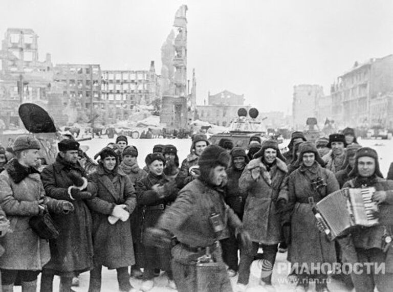 В освобожденном городе