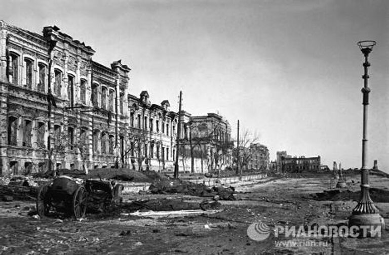 Разрушения в Сталинграде во время Великой Отечественной войны