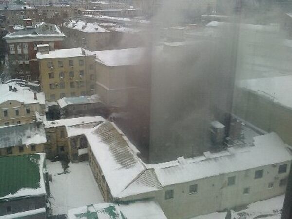 Пожар на хладокомбинате в Москве