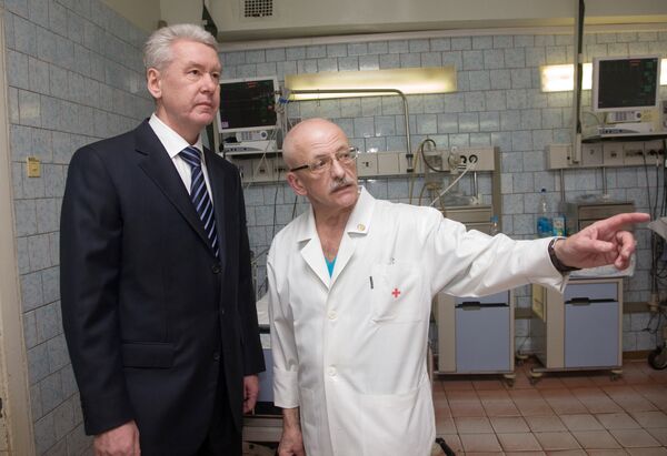 Мэр Москвы Сергей Собянин посетил Боткинскую больницу