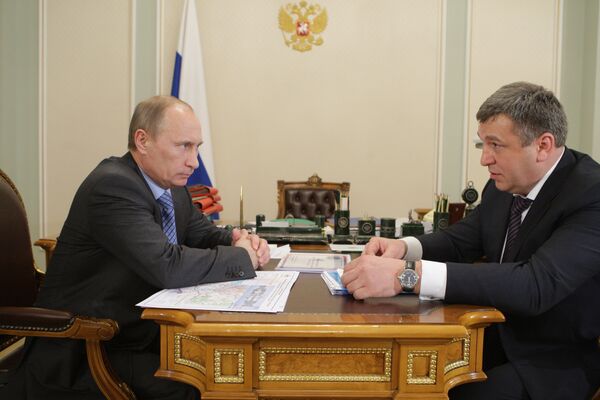 Премьер-министр РФ Владимир Путин встретился с губернатором Костромской области Игорем Слюняевым