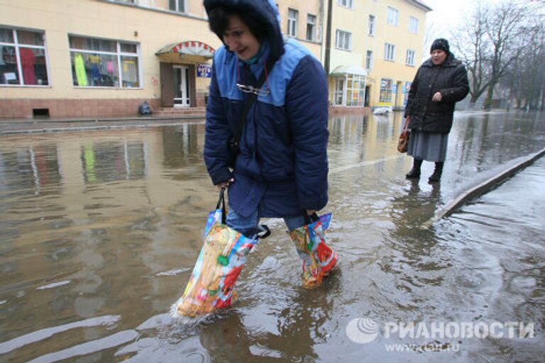 Последствия паводка в Калининграде