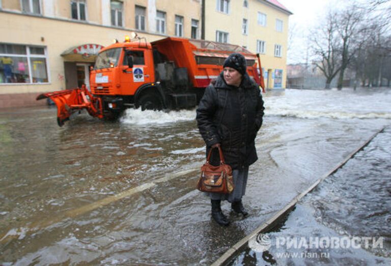 Последствия паводка в Калининграде