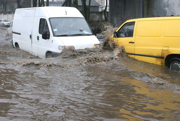 Последствия паводка в Калининграде