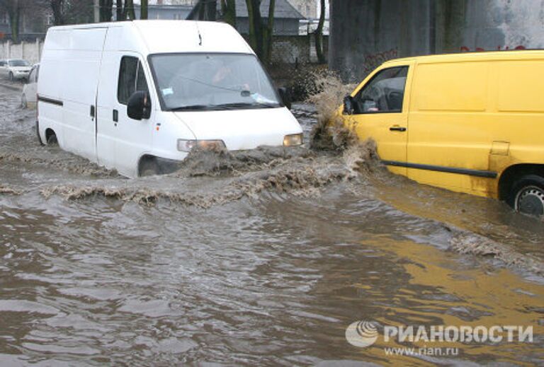 Последствия паводка в Калининграде