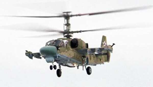 Вертолет Ка-52  Аллигатор поражает цель на дистанции 8 км