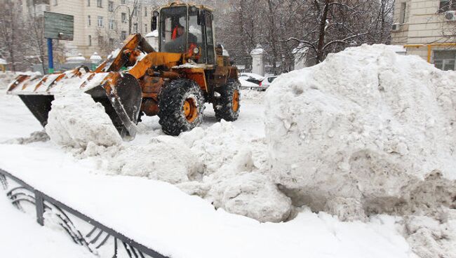 Последствия снегопада в Москве