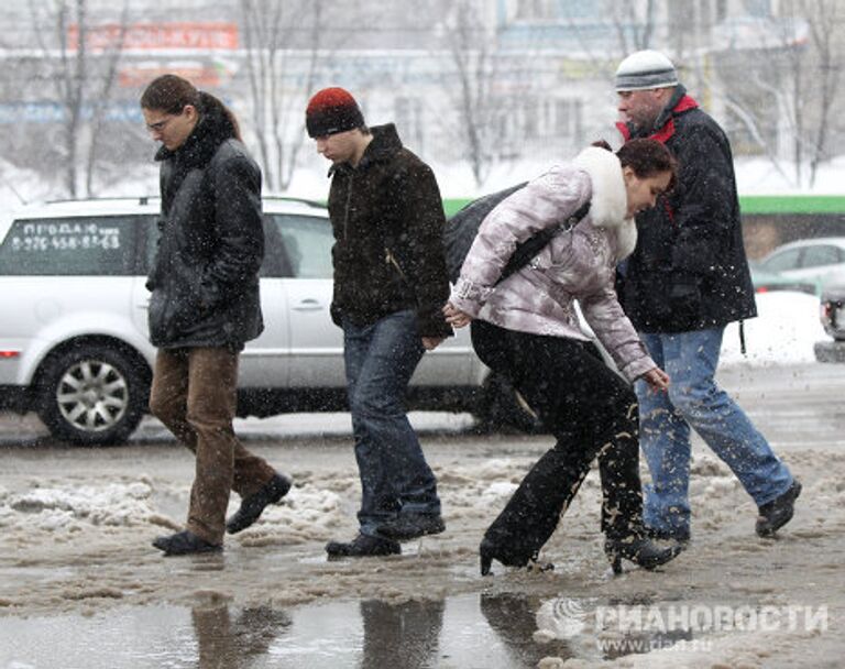 Последствия снегопада в Москве