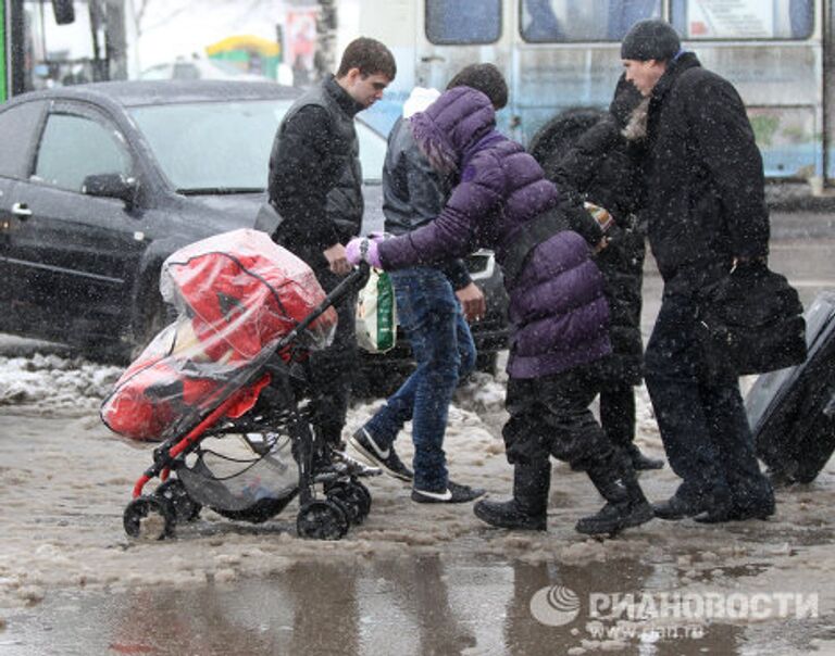 Последствия снегопада в Москве