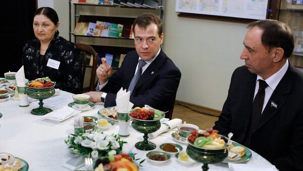Встреча Дмитрия Медведева с руководителями национально-культурных объединений и учеными-этнографами Башкортостана