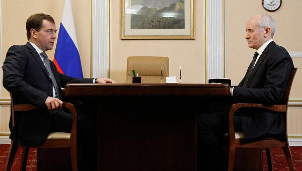 Встреча Дмитрия Медведева с Рустэмом Хамитовым