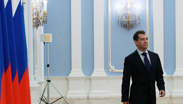 Президент РФ Дмитрий Медведев в подмосковной резиденции Горки. Архив