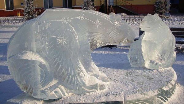 Ледяные скульптуры в Красноярске