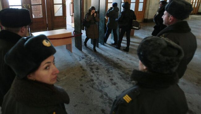 Усиление мер безопасности на Московском вокзале в Санкт-Петербурге