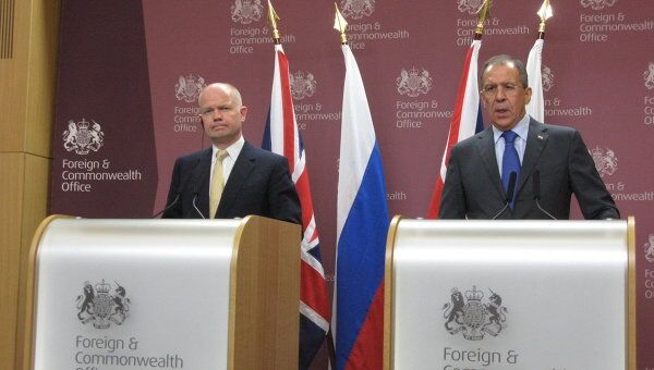 Пресс-конференция министров иностранных дел России и Великобритании Сергея Лаврова и Уильяма Хейга