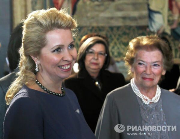 Супруги президентов Италии и России Клио Биттони Наполитано и Светлана Медведева