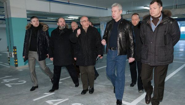 Посещение мэром Москвы Сергеем Собяниным транспортного узла станции метро Планерная.