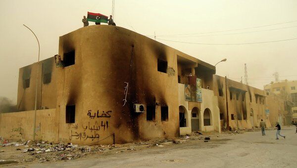 Беспорядки в портовом городе Тобрук в Ливии 20 февраля 2011