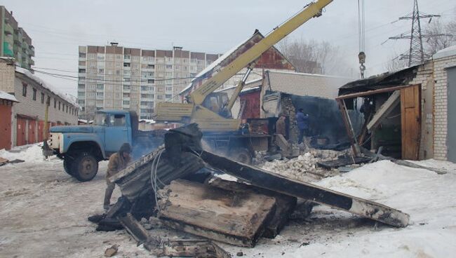 Взрыв в гаражном кооперативе в Воронеже