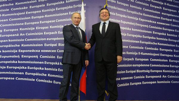 Премьер-министр РФ Владимир Путин встретился с главой ЕС