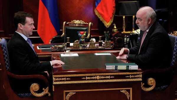 Президент РФ Д.Медведев провел встречу с В.Вексельбергом
