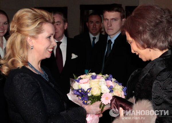 Супруга президента РФ Светлана Медведева и испанская королева София в Санкт-Петербурге
