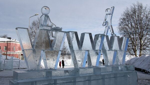 Выставка ледяных скульптур в Петрозаводске