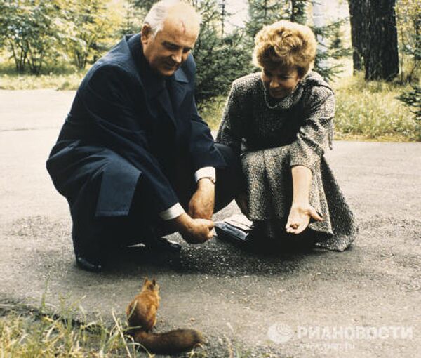 Михаил Сергеевич Горбачев с супругой