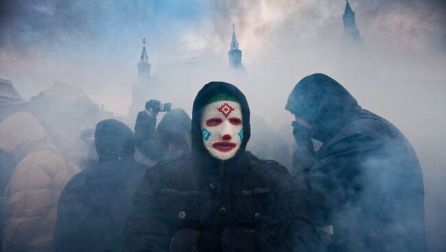 Акция на Манежной площади в память об убитом Егоре Свиридове