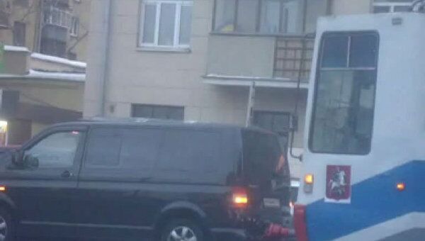 Авария с трамваем в Москве