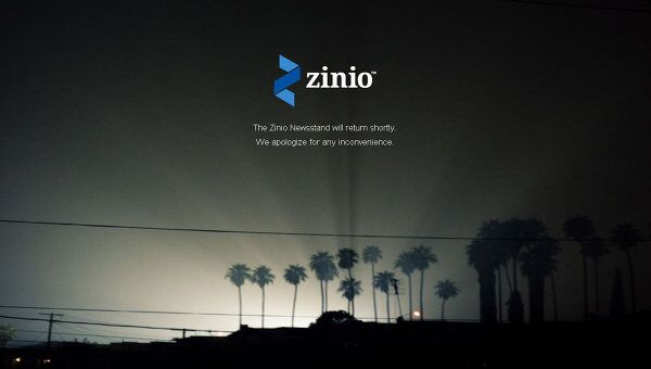 Скриншот сайта Zinio Newsstand