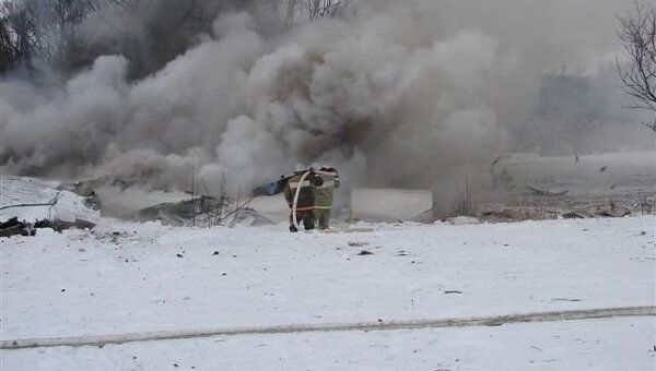 На месте падения Ан-148 в Белгородской области