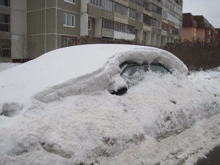 Сугробы в Москве 