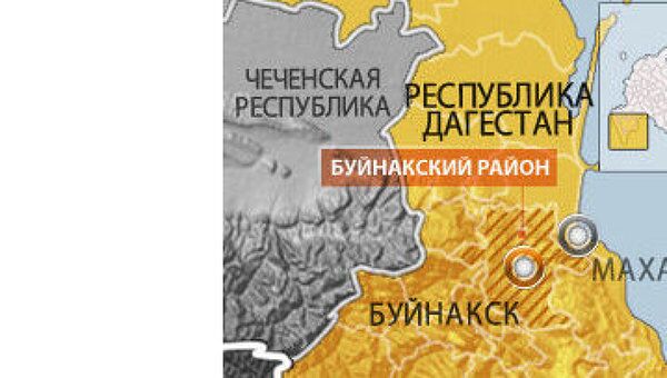 Буйнакский район Дагестана. Карта