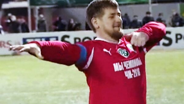 В матче с бразильцами Кадыров забил два мяча и станцевал лезгинку