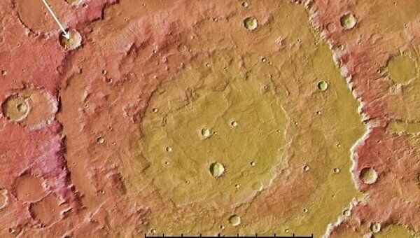 Кратер Гюйгенс на Марсе